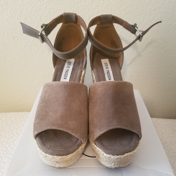 🌸Steve Madden Espadrilles Taupe/Brown-ish. - Picture 2 of 4